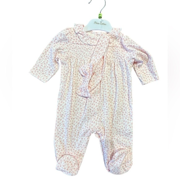 Little Me Other - Little Me NWT Pink Floral Footie Romper & Headband Size 3 months